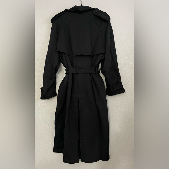 SKIMS NWT Boyfriend Fleece Trench Coat Onyx Size XS Oversized - Picture 5 of 10